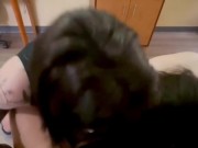 Lesbian Couple Practice Sucking Cock Together (Double Blowjob)