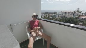 Hot And Horny Outside On My Balcony With My Neighbors Beside Me
