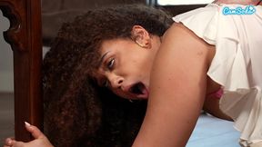 ebony stepsister with huge ass is addicted to stepbro bwc - interracial porn