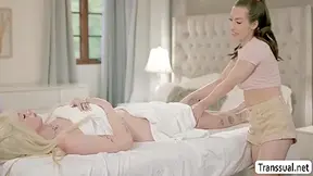 Horny Masseuse Throats And Rides Shemale Clients Shecock With Jenna Gargles