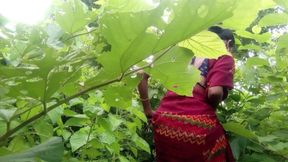 Indian Desi Village Young Married Couple Couldn't Have Fun at Home so Had Full Fun on the Jungle