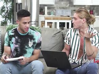 big beautiful woman Gets A Double Facial Skincare Routine- Misty Meaner, Mike Ox, Giovanni Hollywood