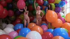 Balloon Olympics: 100 Tuftex Balloons Mass Popping Team USA! (Tripod View) - mp4