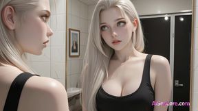 Face flushed against glazed tile her tits bounce as she gets slammed hard before white-hot facial