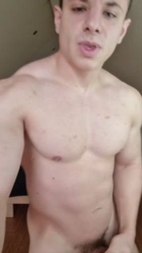Muscular jack off and cum