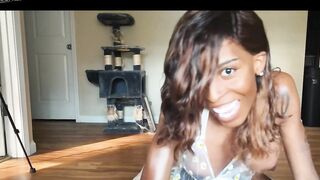 Sexy black tranny face sitting and wrecks her bf's ass