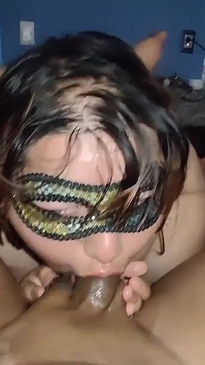 Chubby Big Ass Swallows All My Cock and Receives All the Cum in Her Throat