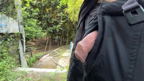 Foreskin boy flashes in parks and skyscrapers. Peeing in the shower room