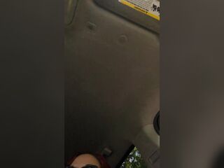 Hot BBW MILF fucks herself in the car