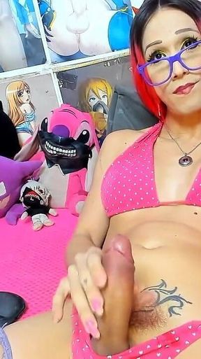Jerking on her swimsuit.mp4