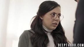 Nerdy Whitney Wright's Pissed Off Hole Stuffed By Rough Derrick Pierce