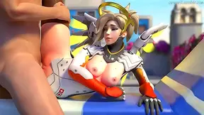 Mercy Takes On Massive Cock in Hot Overwatch Hentai Encounter