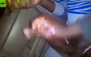 Huge cock handjob and cum