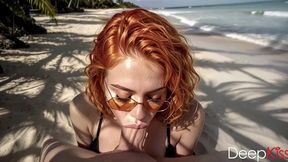 at the beach, my friend gave me a deep blowjob after we’d had a few cocktails. she clearly knows how to work a cock — her tongue is incredibly nimble[ai]