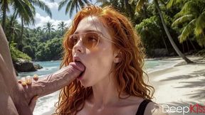 at the beach, my friend gave me a deep blowjob after we’d had a few cocktails. she clearly knows how to work a cock — her tongue is incredibly nimble[ai]