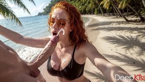 at the beach, my friend gave me a deep blowjob after we’d had a few cocktails. she clearly knows how to work a cock — her tongue is incredibly nimble[ai]