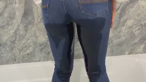 Pee hard in skinny jeans, smoke and masturbate!