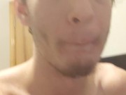 My condom broke while I was fucking my pussy pocket, I got mad and decided to chew it!