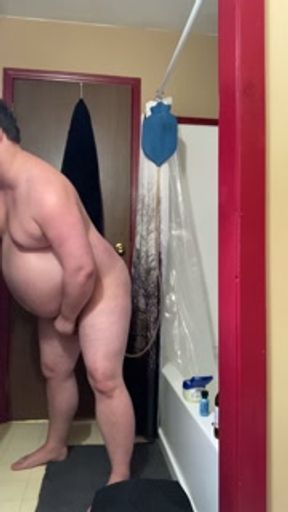 Beer enema and anal plug