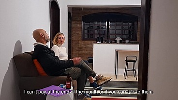 She didn't pay the rent and had to have sex with the collector to avoid being evicted