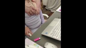 Blonde office secretary cheats on cornuto husband