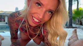 my pov with tattoed blonde babe kitt jones