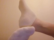 Sexy TGirl White Socks Strip