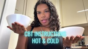 CBT instructions - Goddess Luna Law gives you HOT & COLD instructions Femdom POV