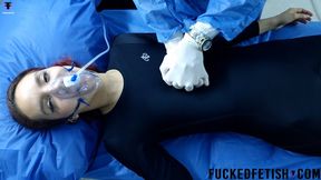 4K hot skinny Sattira CPR Swimdress shock body synchronized cardioversion