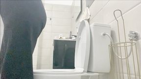 Toilet sitting after a great meal