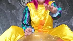 clown deflate 2 gymballs