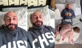 Straight guy seduces gay tattooed muscle stud with big ass lap dance