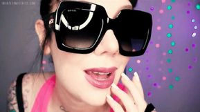 Gucci Sunglasses - black large sunglasses fetish - JOI - Bratty princess - goth girl - brunette mistress - femdom - brat girls - goddess worship