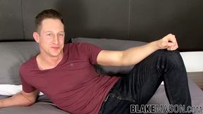 UK jock Kingsley Rippon interviewed and jerks off to cumshot