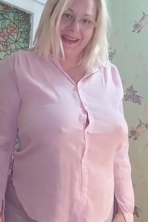 Step mom let her step son cum for her big boobies