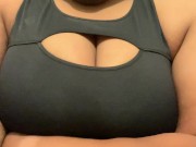 Bbw Tran boobs peek