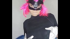 Discover my pleasure with my kitty mask and big tits