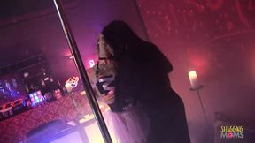 Club boss enjoys intimate moments with two staff members
