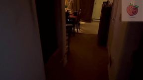 StepMom swallows huge cumload in mouthful of natural tit