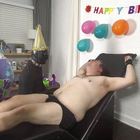 Chubby Matt Receives Feet Tickling As His Birthday Gift