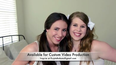 Two women endure a belt spanking during a sleepover threesome