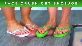 Goddess Amber & Miss Lucy - Stomping The Cum From Your Balls Under Our Dirty Flip Flops (239) - Five Clip Bundle - Cock Trample Face Trampling Crush CBT Shoejob - HUGE Discount!!!