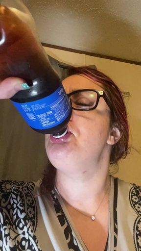 Chugging a Cola - Sexy Sequel with Close Ups! Lots of Sounds! Second Episode