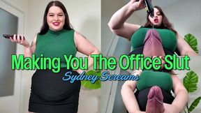 making you the office slut - futanari femdom sydney screams is your boss who turns you into a cum dumpster - futa, femdom pov, huge dicks, office domination
