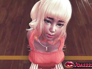 Hawt High Heels Golden-haired Groans Loudly – Red Costume Slips Off as Tongue Teases Her Soaked Snatch!