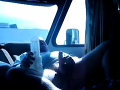 Truck driver masturbating