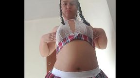 HOT BITCH LUBRICING HER BODY IN SEXY LINGERIE FULL OF HORNY IN HEAT LIKE A DOG LOOKING FOR A COCK IN HER BIG FLESH AND WET PUSSY