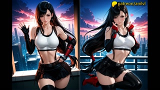 Tifa Lockhart from FF7 cum screams and hentai done right