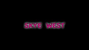 skye west swallows cum after hairy pussy cowgirl