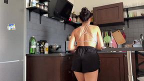 Short Shorts That Barely Cover My Ass While I Bend Over